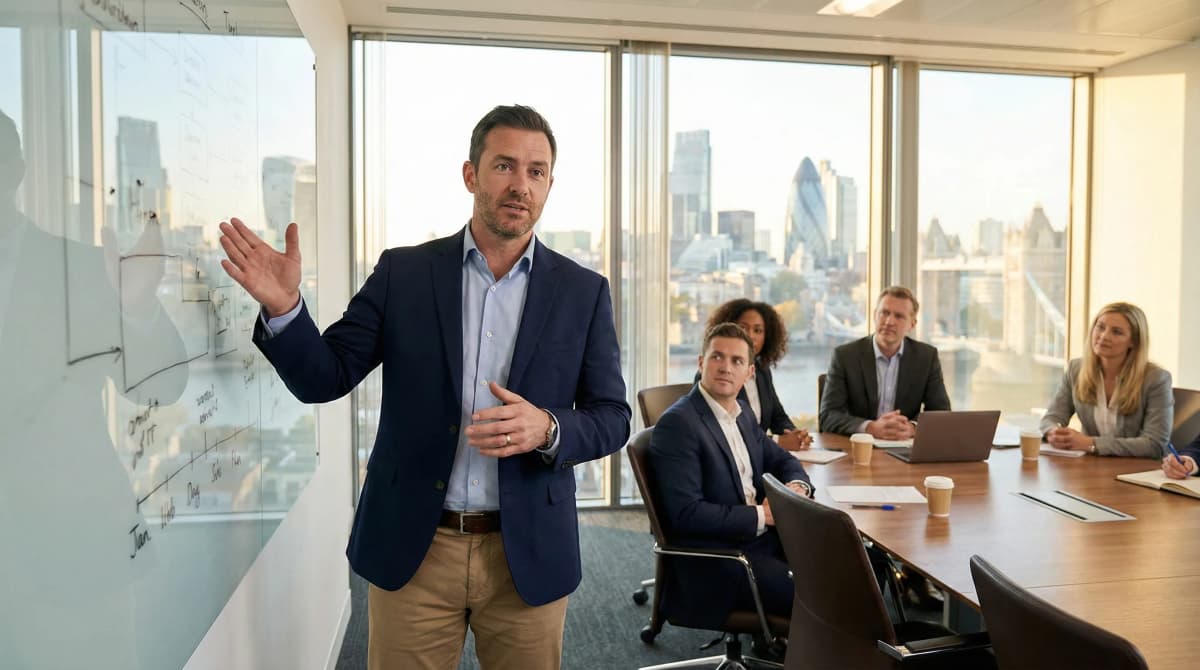 IT consulting strategy session with business leaders