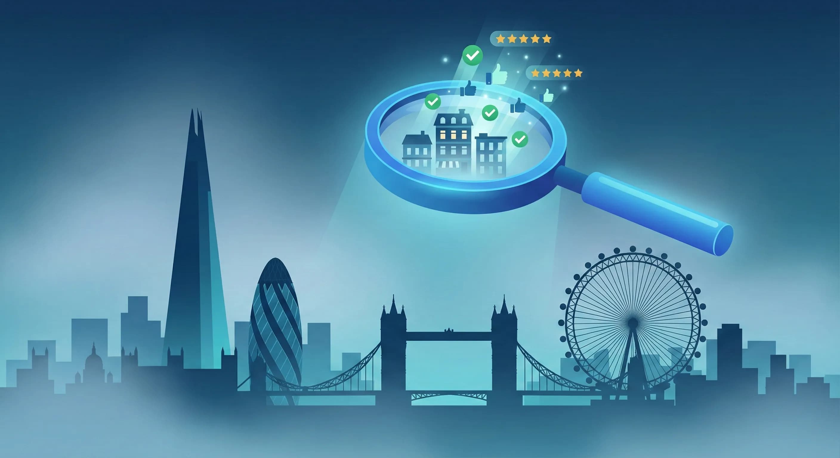 A London skyline silhouette representing what London startups should look for in an MSP