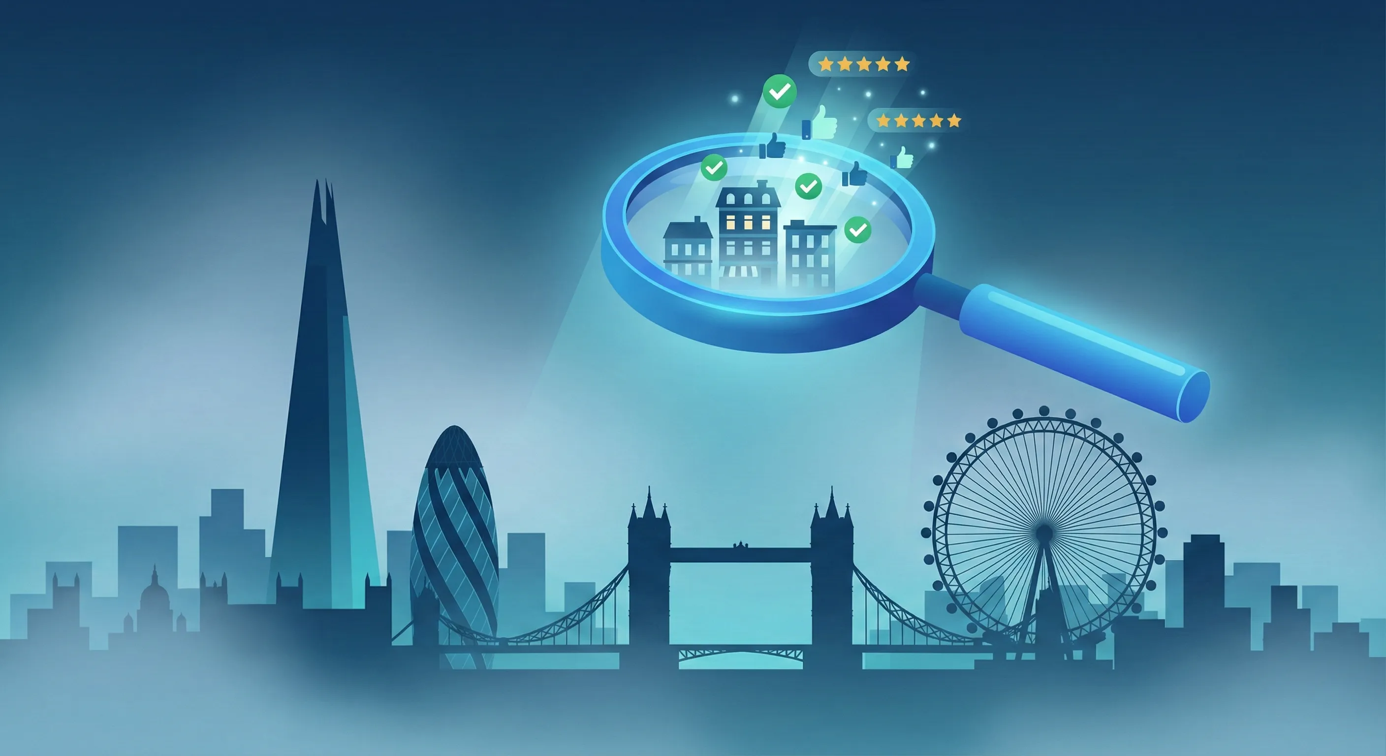 A London skyline silhouette representing what London startups should look for in an MSP