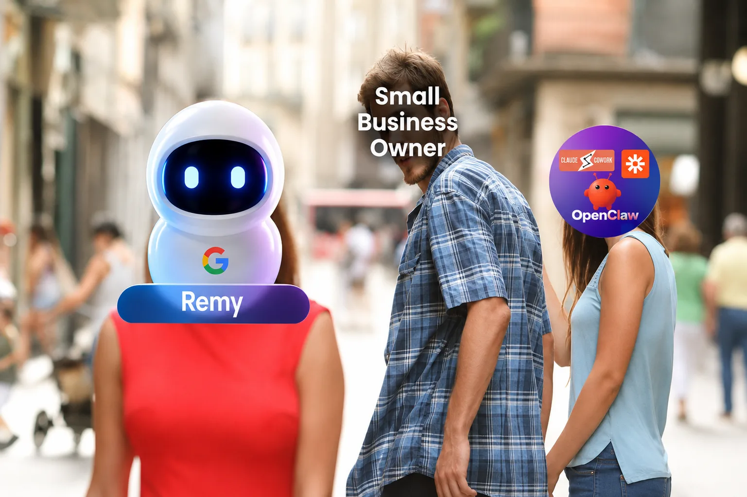 An operations manager at a London consultancy reviewing a calm Monday morning inbox while an AI agent quietly handles routine tasks in the background